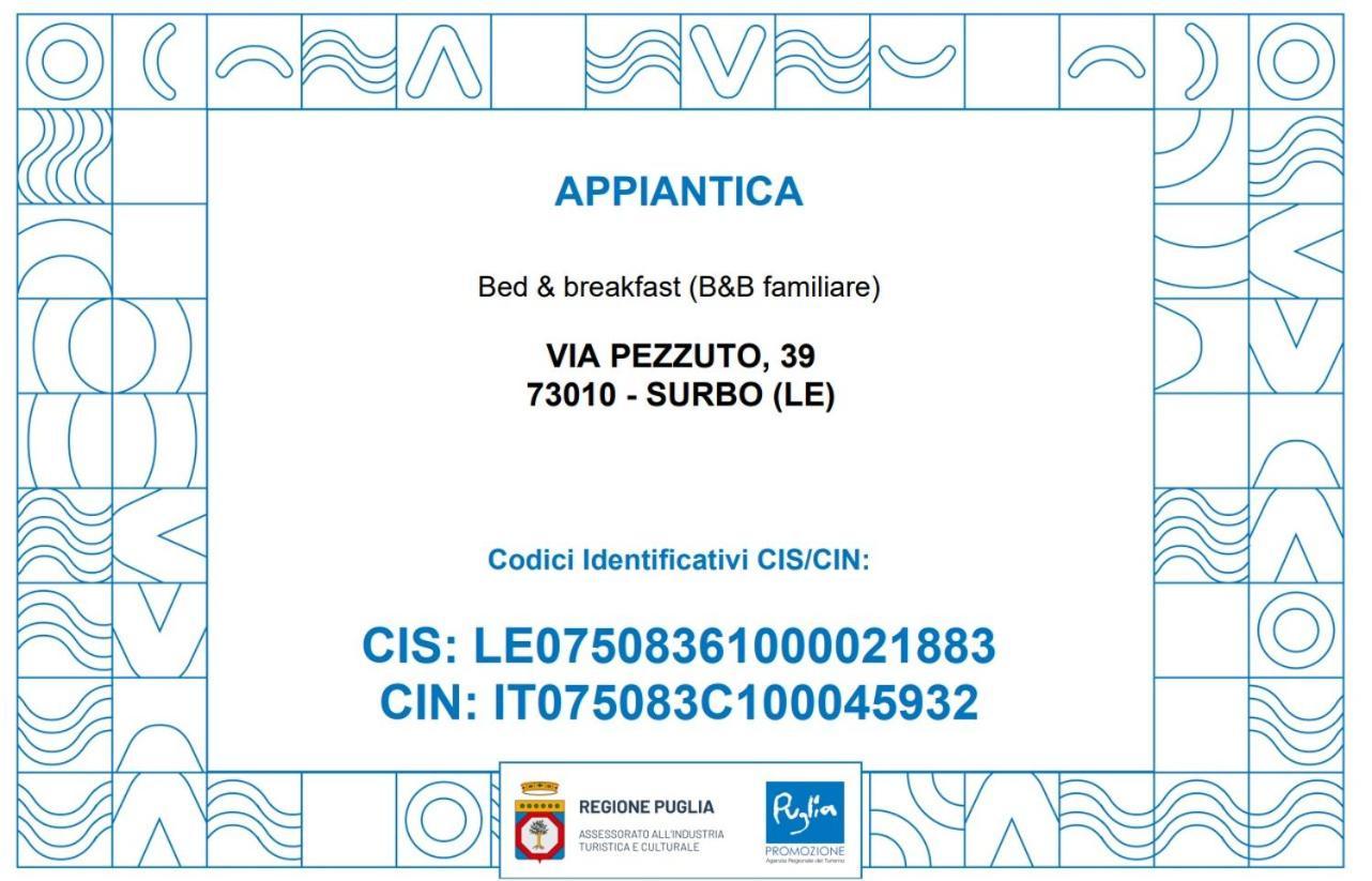 B&B Appia Antica Surbo Ngoại thất bức ảnh